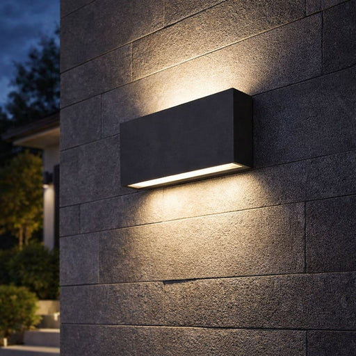 Terre 8 Watt LED Black | White Up Down Outdoor Wall Light - Lighting.co.za