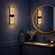 Ripple Double Black LED Outdoor Lantern Wall Light - Lighting.co.za