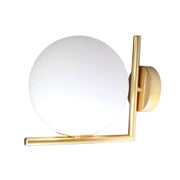 Hampton Gold Or Chrome And White Glass Wall Light 3 Options - Lighting.co.za