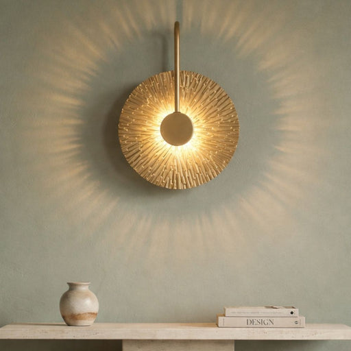 Leaf Gold | White Round LED Wall Light - Lighting.co.za