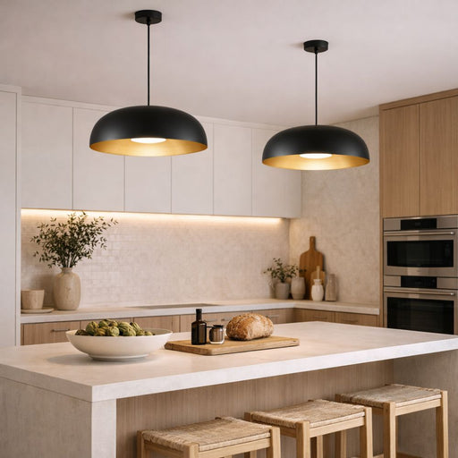Hubert Black and Gold LED Pendant Light - Lighting.co.za