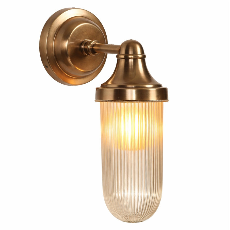 Fabio Antique Brass | Black | Antique Silver and Clear Glass Wall Light - Lighting.co.za