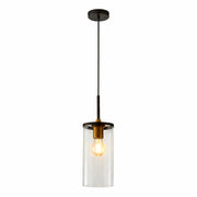 Lucia Clear Glass and Black Bronze Pendant Light - Lighting.co.za