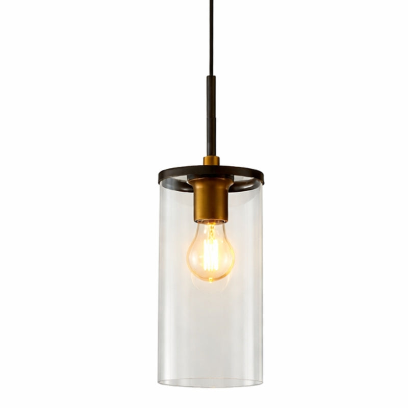 Lucia Clear Glass and Black Bronze Pendant Light - Lighting.co.za