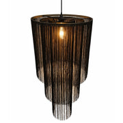 Mangalore Tripple Tiered Black Fringe Pendant Light - Lighting.co.za