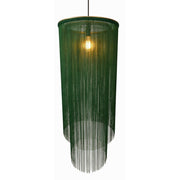 Manga Green Double Tiered Fringe Pendant Light - Lighting.co.za