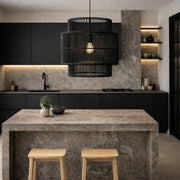 Zimbali Black Rattan Cane Pendant Light - Lighting.co.za