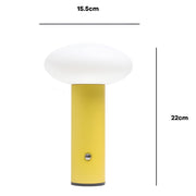 Oliver Lemon | Cream | Sage Green Rechargeable Table Lamp - Lighting.co.za