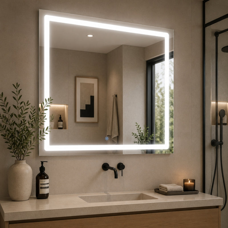 Vasco Rectangular LED Bathroom Mirror Wall Light