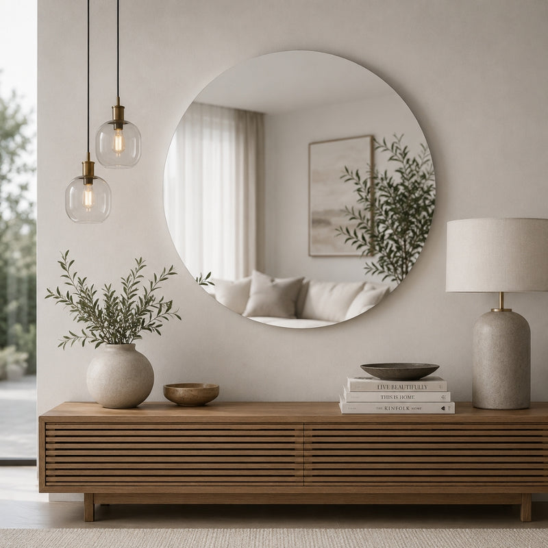 Adriana Round Frameless Mirror 4 Sizes