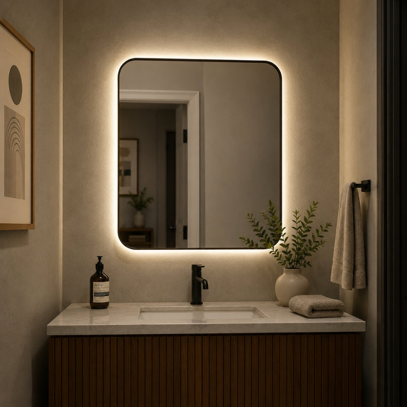 Anlia LED Backlit Short or Tall Rectangular Wall Mirror