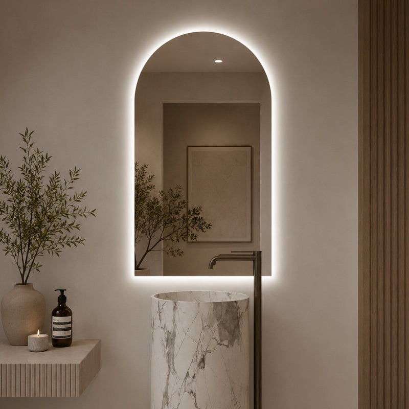 Paige Arch Frameless LED Backlit Wall Mirror Light