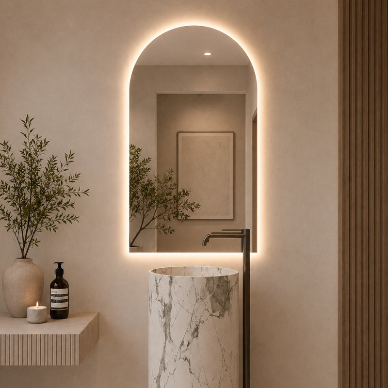 Paige Arch Frameless LED Backlit Wall Mirror Light