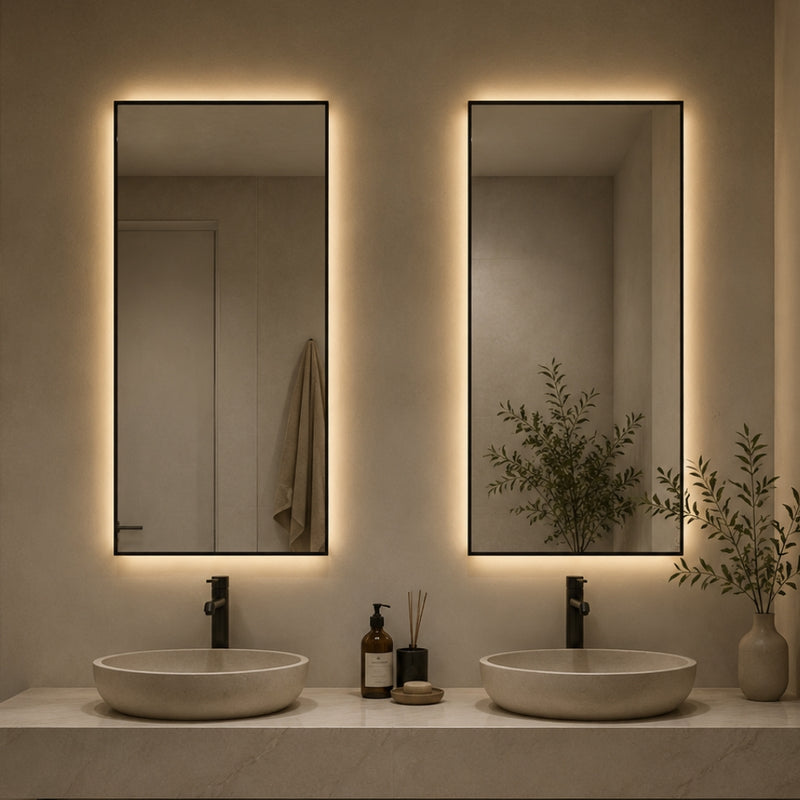 Houston Rectangular Vanity Backlit LED Wall Mirror 4 Sizes
