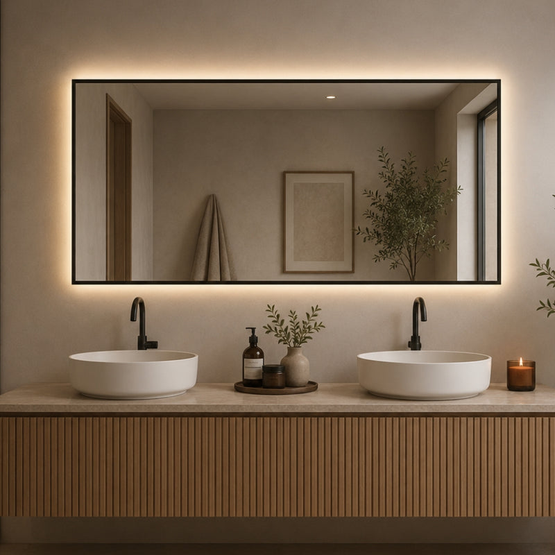 Houston Rectangular Vanity Backlit LED Wall Mirror 4 Sizes