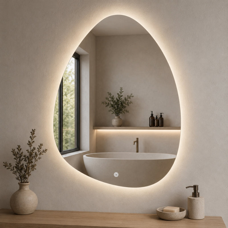Celeste Irregular Frameless Backlit CCT LED Bathroom Mirror