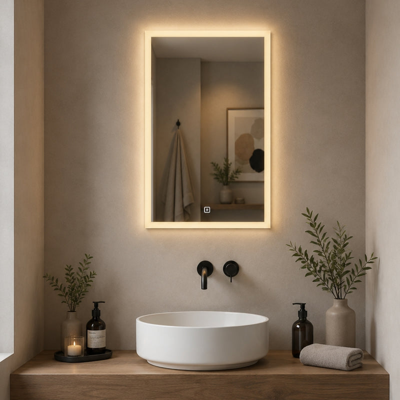 Orta Rectangular Frontlit LED Bathroom Mirror 2 Sizes