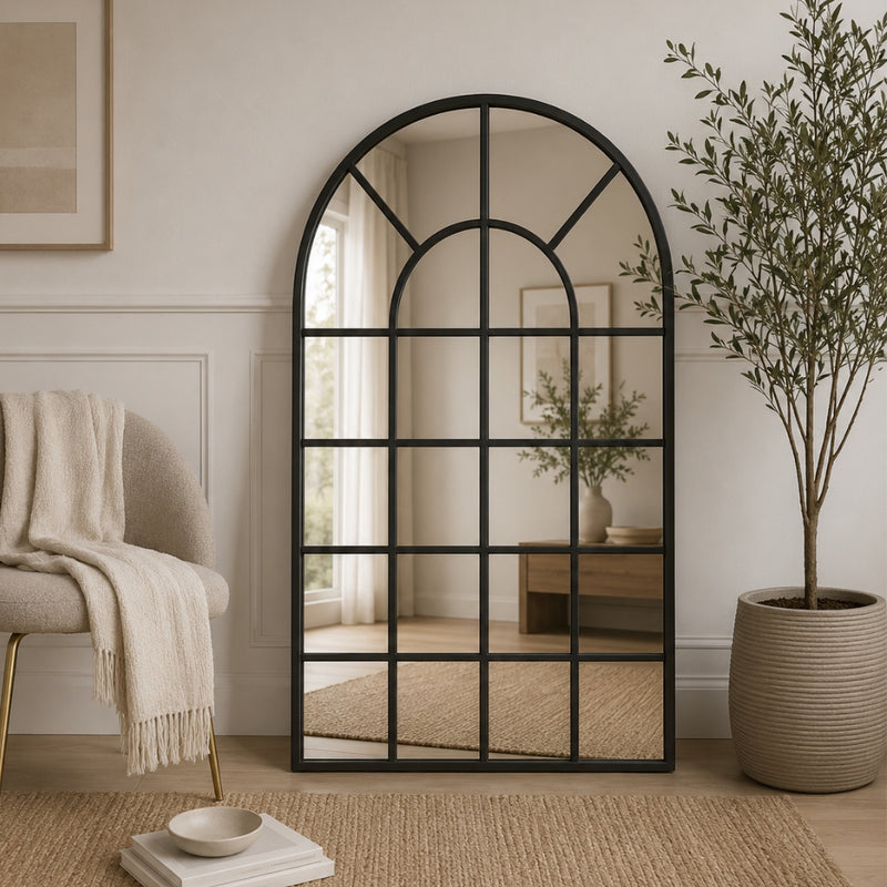 Arch Window Panel Wall Mirror 3 Sizes