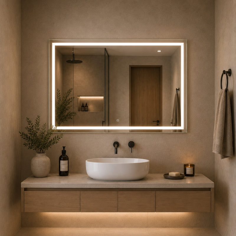 Mari Rectangular LED Bathroom Mirror Wall Light
