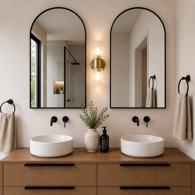 Adara Black Arch Wall Mirror