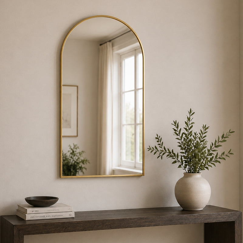 Essentials Arch Black | Gold Wall Mirror