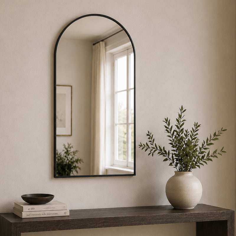 Essentials Arch Black | Gold Wall Mirror