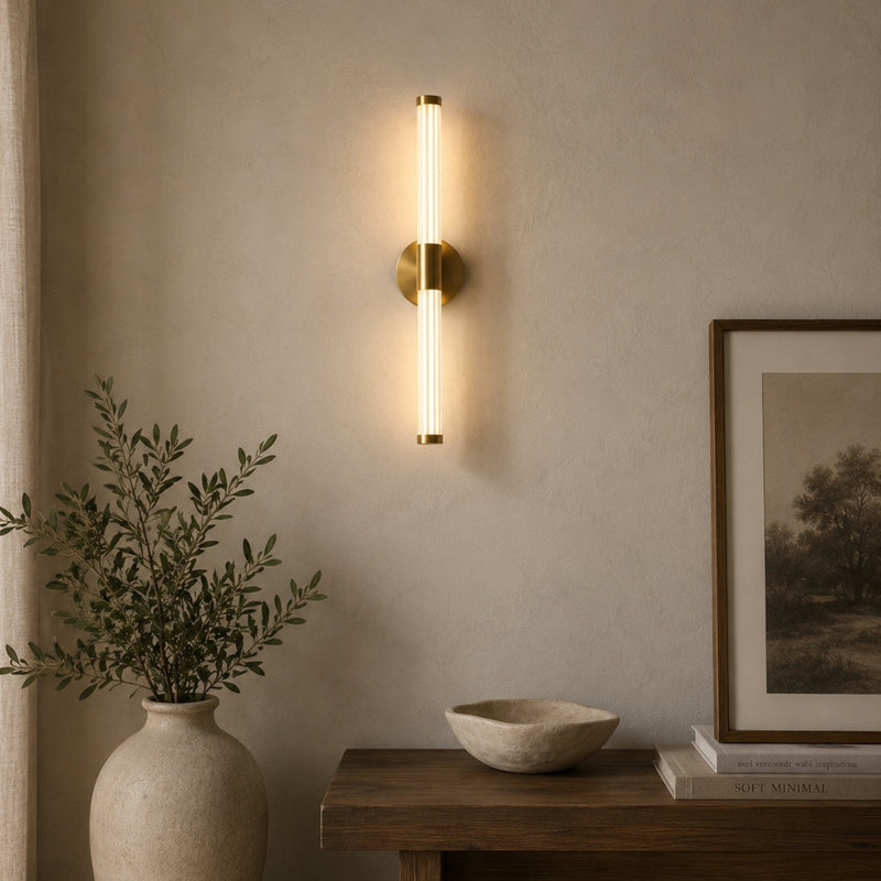 Wand Gold and Clear LED Slim Wall Light