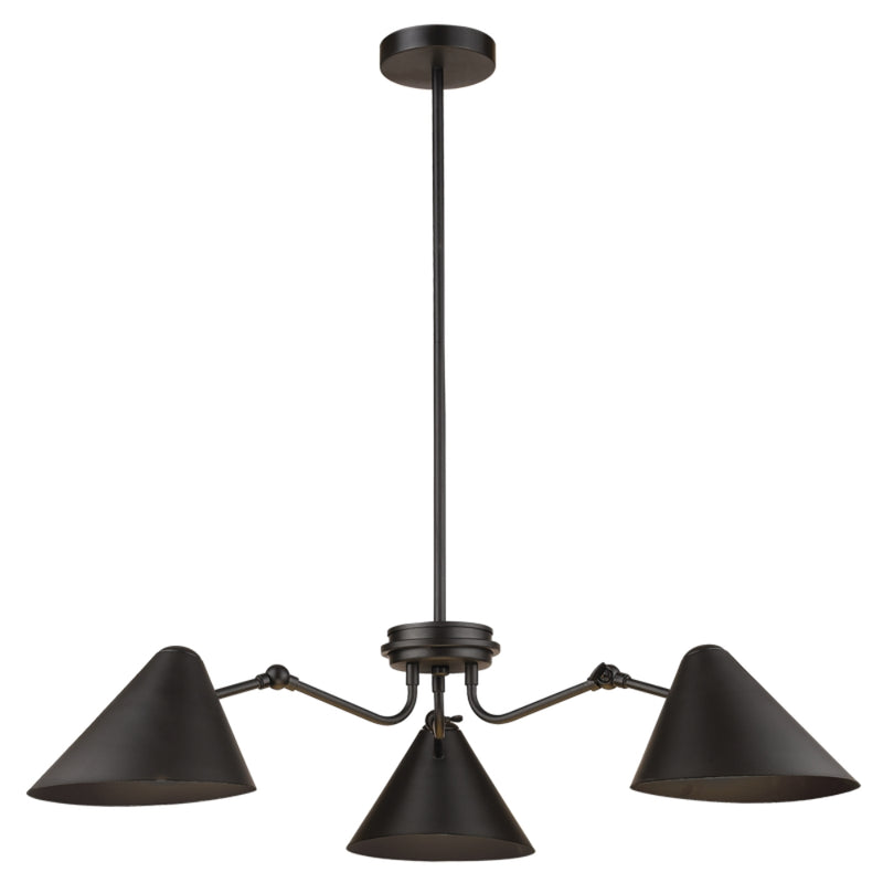 Phia 3 Light Black Pendant Light