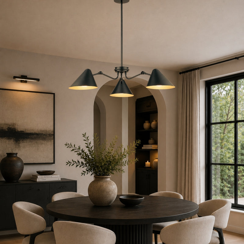 Phia 3 Light Black Pendant Light