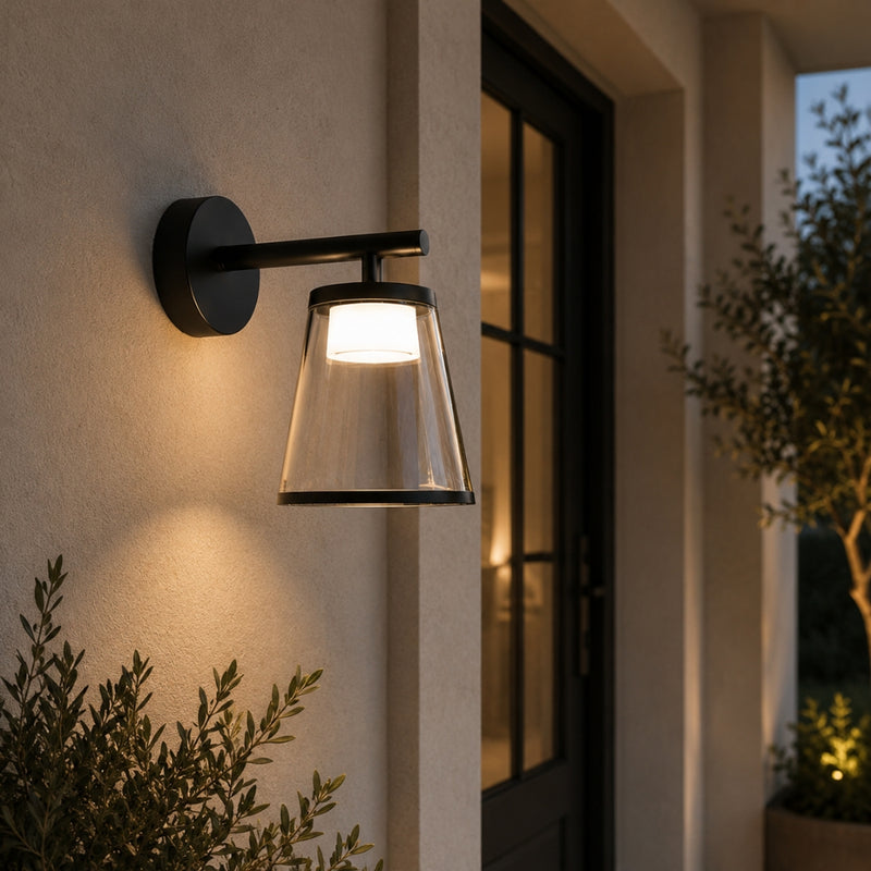 Raya Style 2 Black 10W LED Outdoor Wall Light