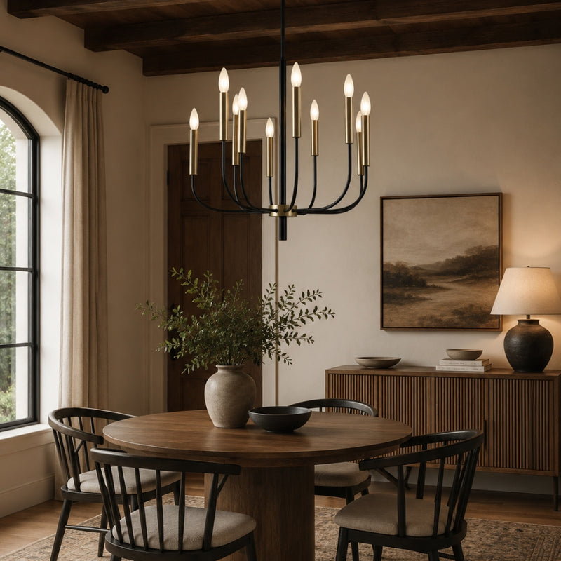 Studio 5 | 10 Light Black and Gold Chandelier