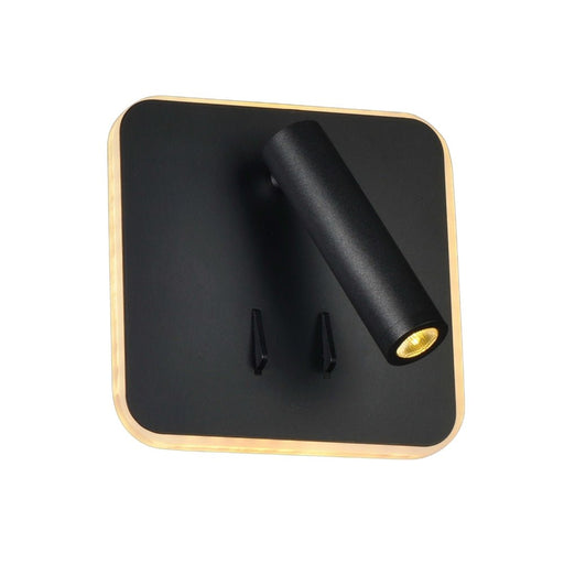 Kin Square Black or White LED Bedside Reading Wall Light with Back Light - Fixed Lights - Lighting.co.za