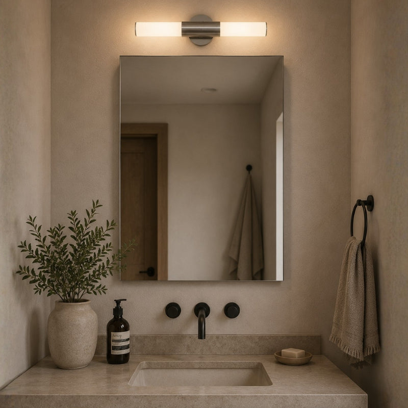 Palmera 2 Light Chrome Bathroom Mirror Wall Light