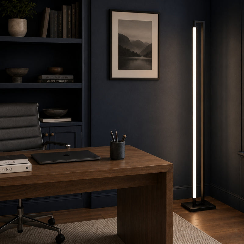Corbin Black Slim LED Floor Lamp