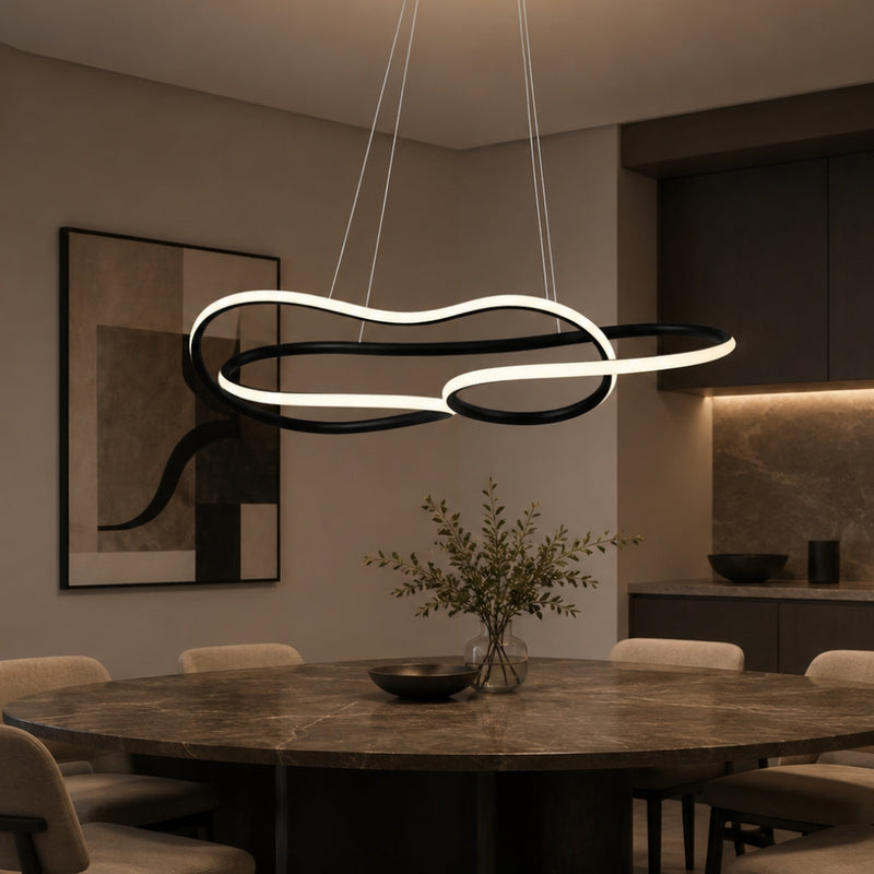 Vortex Black LED Pendant Light