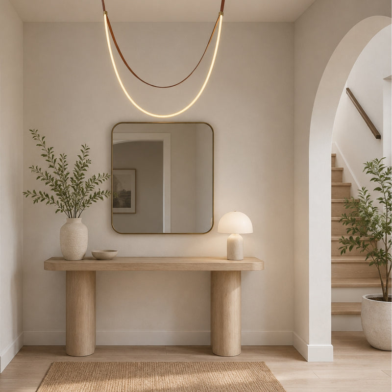 Leather Loop LED Pendant Light 3 Sizes