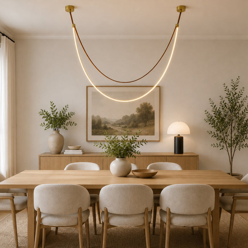 Leather Loop LED Pendant Light 3 Sizes