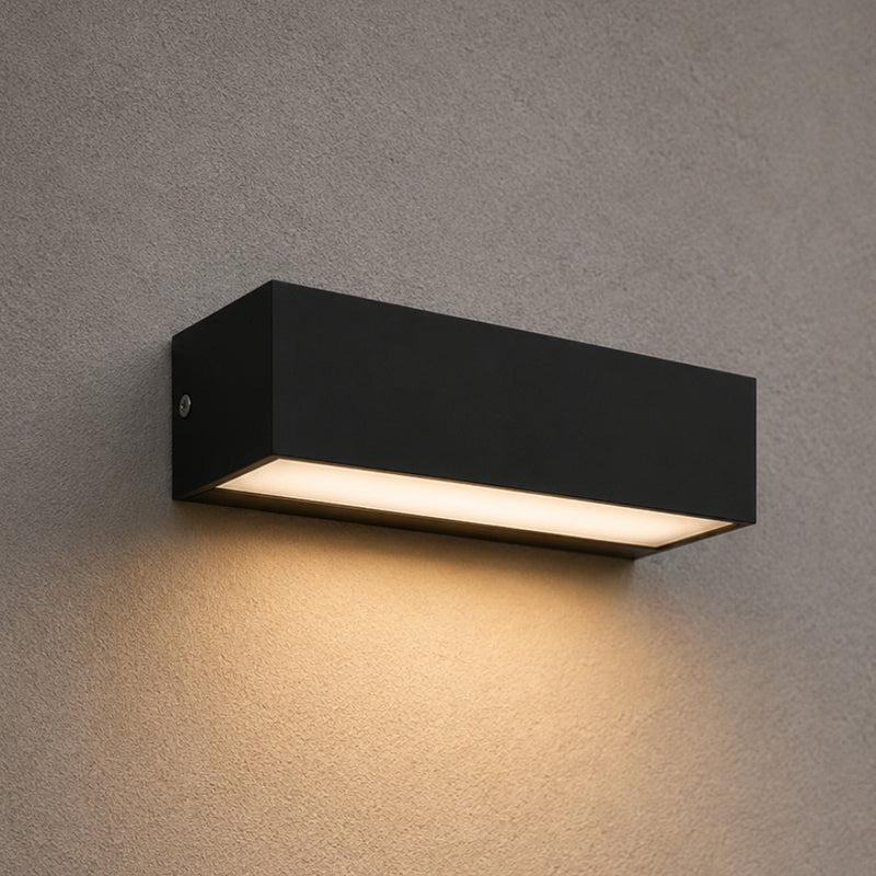 Titan Black Rectangular Up Down 9W | 12W LED Outdoor Wall Light 2 Sizes