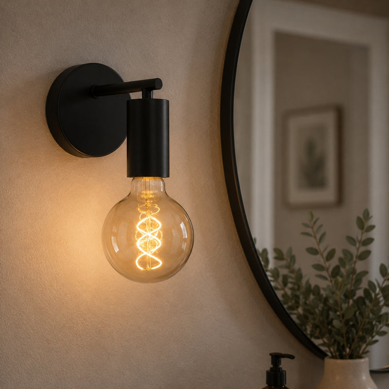 Slick Black Wall Light