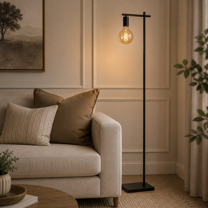 Slick Black Floor Lamp