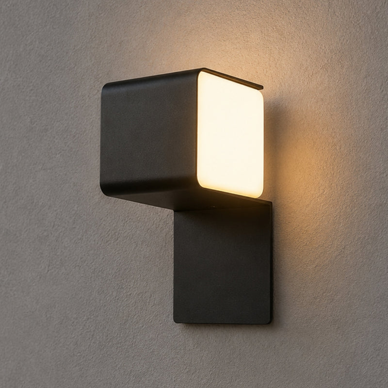 Quest Black 12W LED Outdoor Wall Light