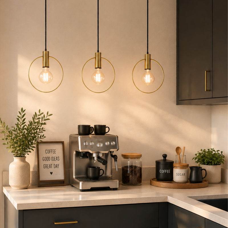 Manizales 3 Light Gold Ring Pendant Light