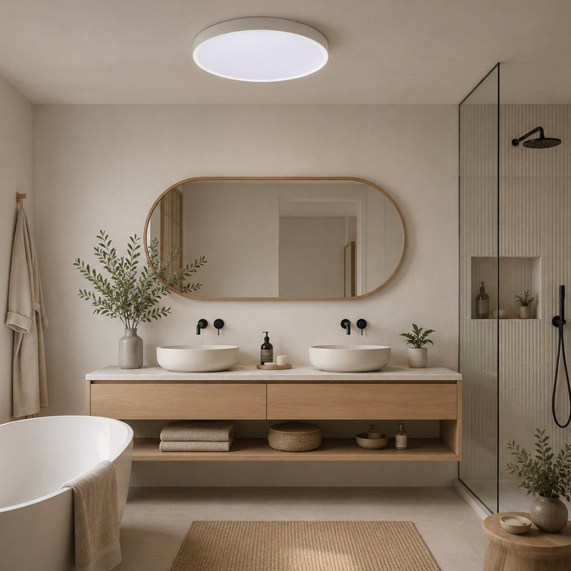 Burton Black | White Slim CCT LED Ceiling Light 2 Sizes