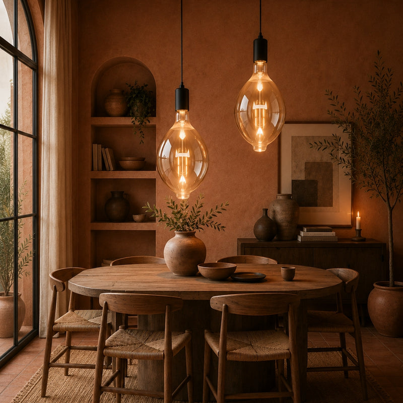 E27 Extra Large 8W LED Vintage Fil Amber Bulb R