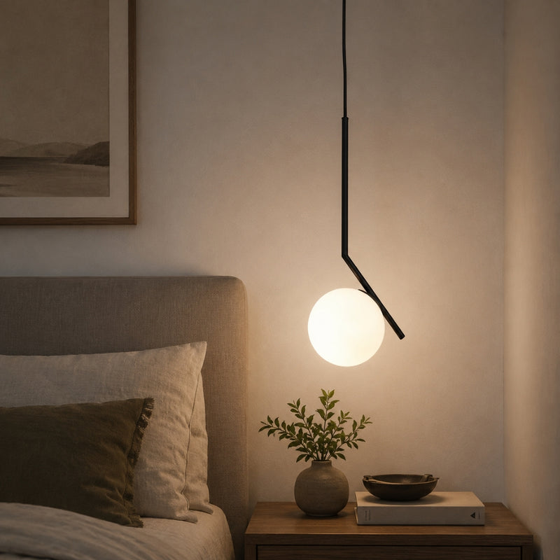 Balance Black and White Glass Pendant Light