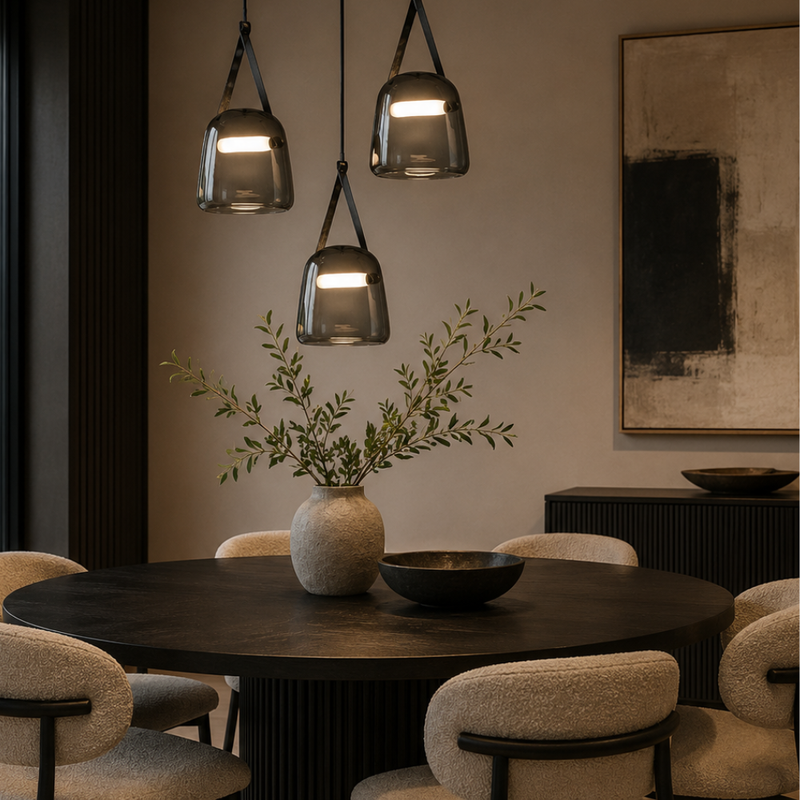 Moderno Smoke Glass LED Pendant Light