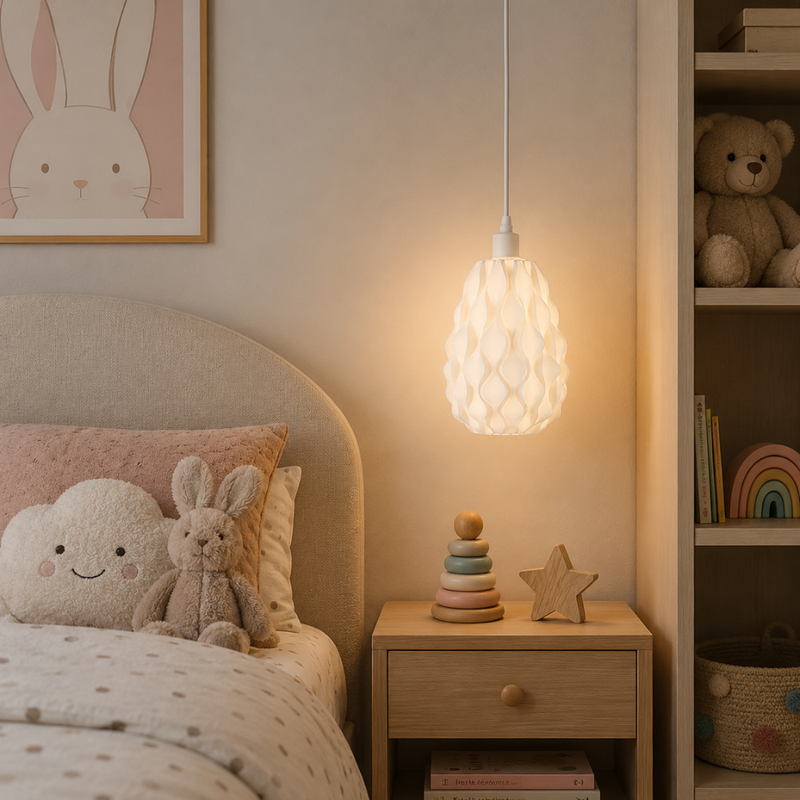 Weavesphere White Long Pendant Light