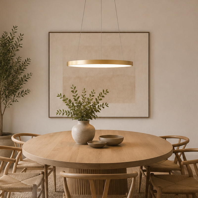Vellerosa Slim Brushed Brass LED Pendant Light