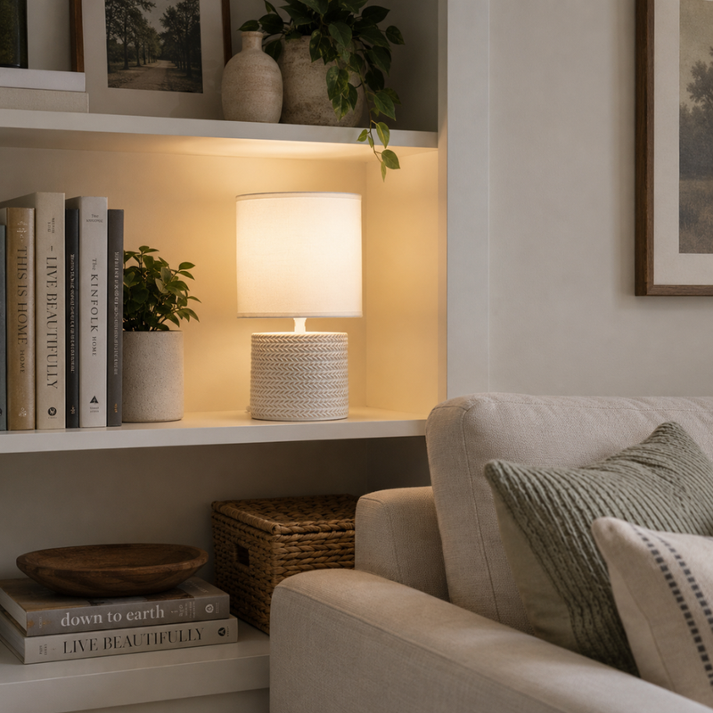 Valencia White or Grey Table Lamp