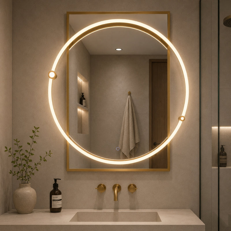 Penrose Black or Gold CCT LED Bathroom Mirror Wall Light